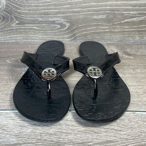 Tory Burch Black Logo Sandals